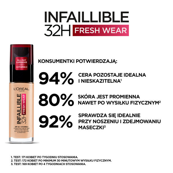 Infallible 32H Fresh Wear Foundation długotrwały podkład do twarzy 180 Rose Sand 30ml Online now