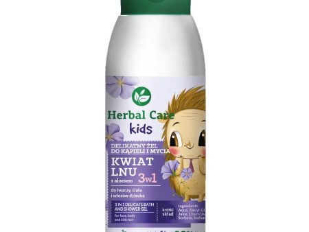 Herbal Care Kids 3w1 delikatny żel do kąpieli oraz mycia Kwiat Lnu 400ml Online now