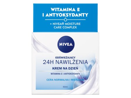 24H Nawilżenia odświeżający krem na dzień cera normalna i mieszana 50ml on Sale