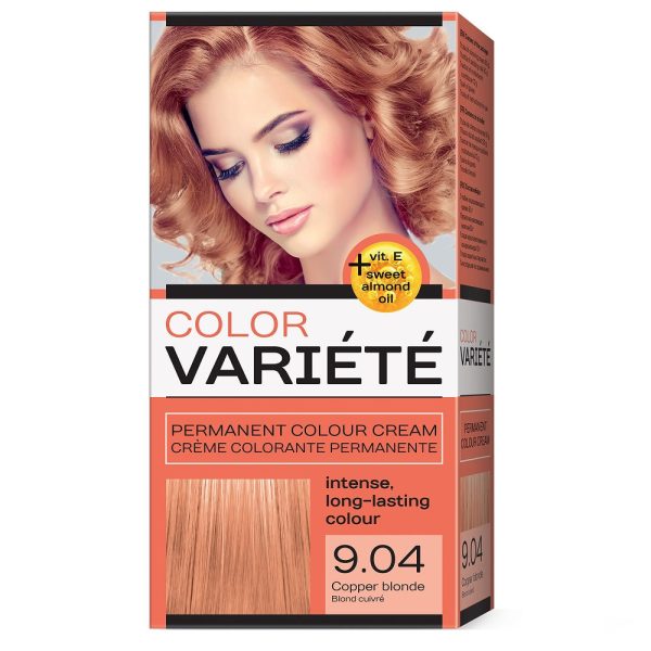 Variete Color Permanent Colour Cream farba trwale koloryzująca 9.04 Miedziany Blond 110g Cheap