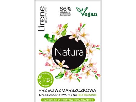 Natura przeciwzmarszczkowa maseczka do twarzy na BIO tkaninie Hydrolat z Kwiatów Pomarańczy 7g For Discount