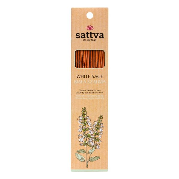 Natural Indian Incense naturalne indyjskie kadzidełko Biała Szałwia 15szt For Sale