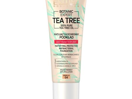 Botanic Expert Tea Tree Foundation matujący ochronny podkład antybakteryjny 04 Vanilla 30ml Online Hot Sale